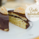 Buche individuelle au chocolat, crème mandarine. © Crookies