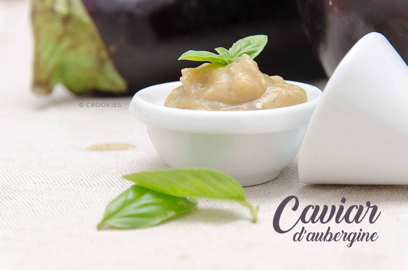 Caviar d'aubergine méditerranéen au citron, basilic, ail et huile d'olive - © Crookies