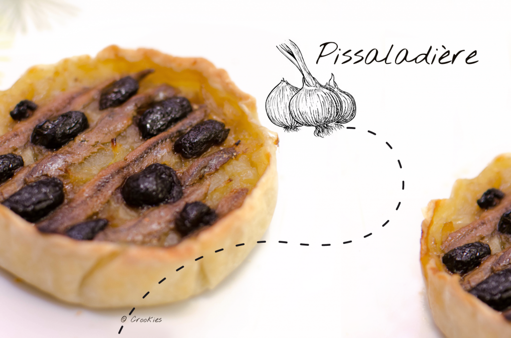 Pissaladière | Tarte niçoise aux oignons, anchois et olives noires par Crookies